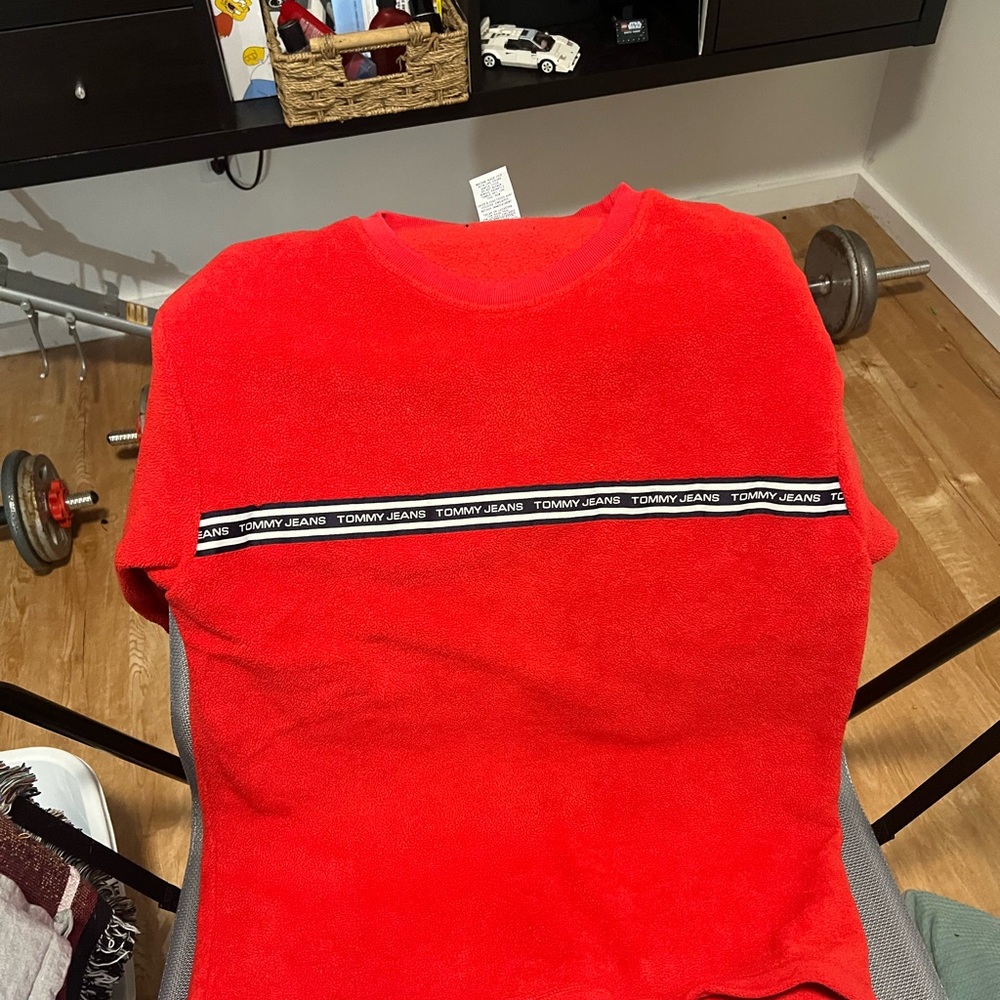 Tommy Hilfiger Red Sweatshirt with Logo Band